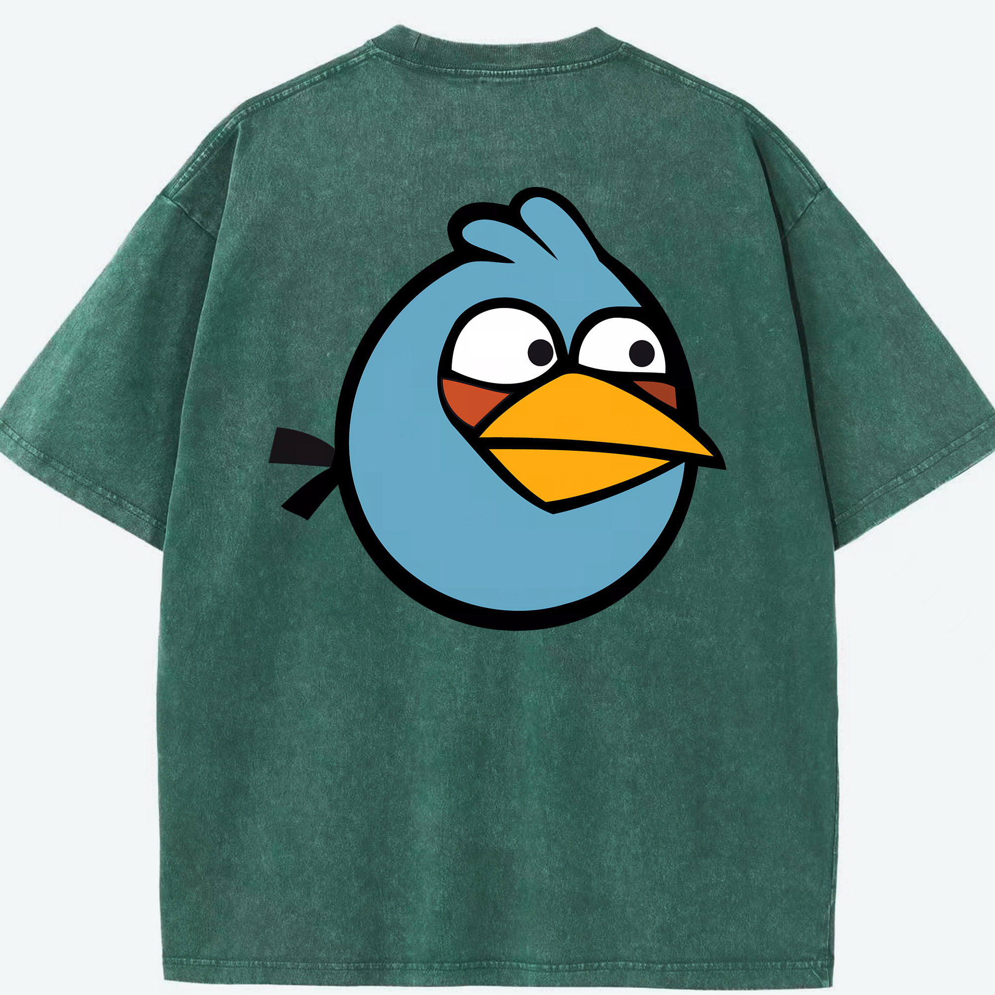 （画像用） Angry Birds アングリーバード 綿100% ヴィンテージ風 半袖Tシャツ（背面プリント）
